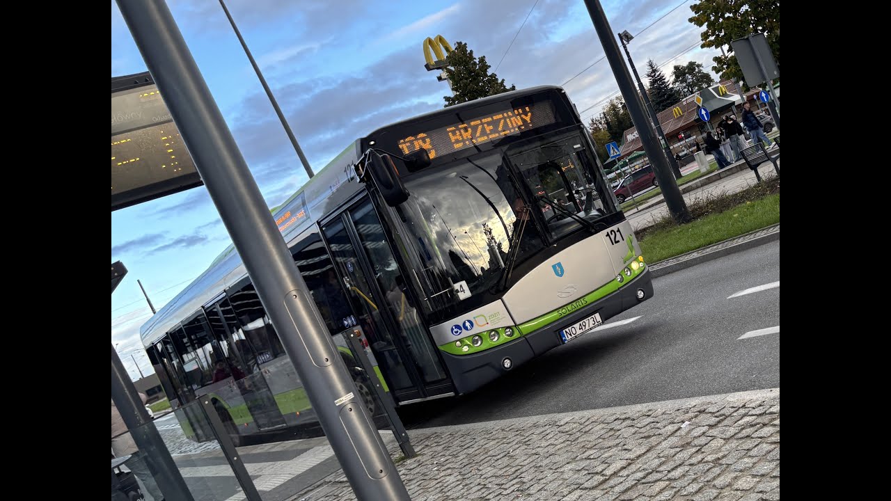 Solaris Urbino 12 III #121 MPK Olsztyn linia 128 kierunek Brzeziny