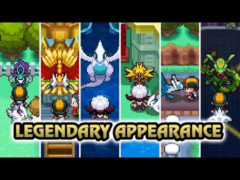 Pokémon HeartGold \u0026 SoulSilver - All Legendary Appearance Scenes (HQ)