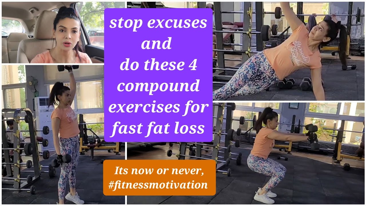Loose fat fast and Get Fit & Strong with 4 Killer compound Exercises🏋‍♀️🔥