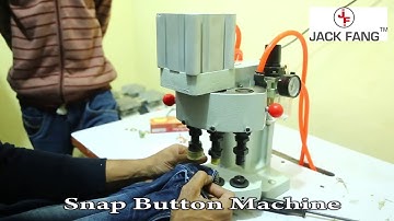 JACK FANG Jeans Button , Rivet And Metal Logo Machine I Penumatic Manual Button Machine