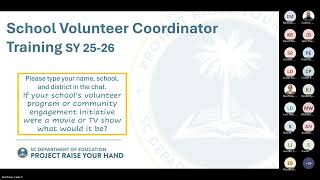 Project Raise Your Hand School Volunteer Coordinator Training Session B