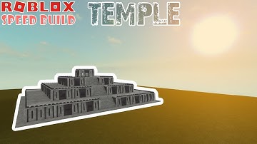 Roblox Speed Build: SIMPLE Temple | TIME LAPSE