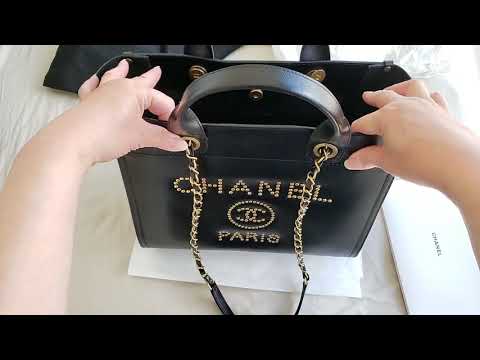 Chanel Deauville Black Gold hdw - Designer WishBags