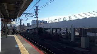 JR西日本尼崎駅でEF65-1132+スハフ12-129の通過シーン（2021年1月4日月曜日）携帯電話で撮影