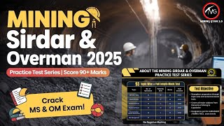 Mining Sirdar & Overman 2025 Practice Test Series | Score 90+ & Crack MS & OM Exam with Confidence