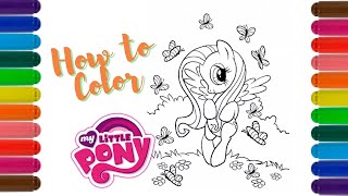 Coloring Flutter Shy  Butterflies | My Little Pony Coloring Page. screenshot 3