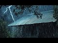 Fall Asleep Instantly to Heavy Rain &amp; Thunder Sounds Booming On The Roof | Deep Sleep Relaxation