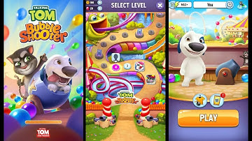 Talking Tom Bubble Shooter playing with Hank part 1