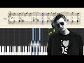 gnash - home (ft. johnny yukon) - piano tutorial + SHEETS