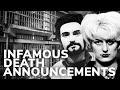 Infamous Death Announcements - Live on Air