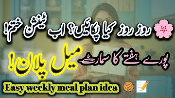 Smart Meal Planning Secrets for a Stress-Free Week | Save Time, Money & Energy