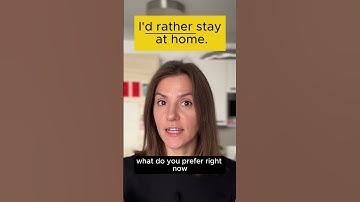 English grammar: would rather or prefer #learnenglish #English #grammar