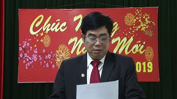 Đ/c Chủ tich UBND huyện Nam Đàn - Đinh Xuân Quế - đọc lời chúc tết Kỷ Hợi 2019