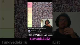 Türkiye'deki TÜM VERGİLER Tierlist Yapıyoruz #mizah #shorts #komedi  #vergi