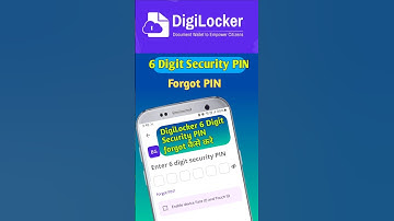 Digilocker forgot security pin | How to forget digilocker pin #digilocker #digilockerapp #tech