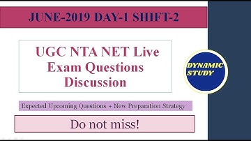 🔴June 2019 Day-1 Shift-2 Exam Discussion Live 20/6/2019