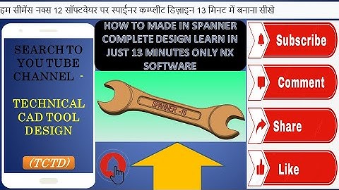 #tutorials Nx cad #tutorial #Nx Spanner design #Nx cad spanner design #Nx cad advance design Spanner