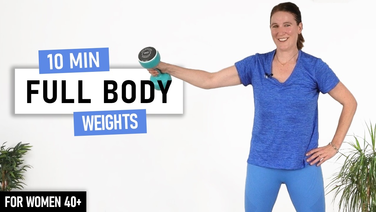 10 MIN Full Body WEIGHTS Workout (Low Impact) for Women over 40