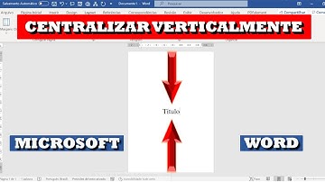 Word Centralizar Verticalmente