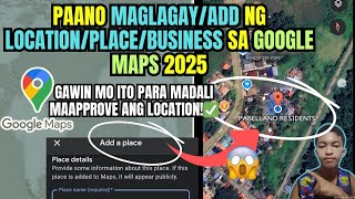 PAANO MAGLAGAY NG PIN SA GOOGLE MAP