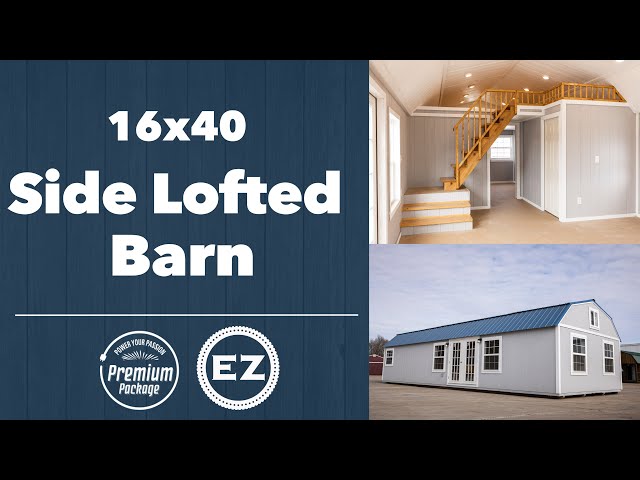 16x40 Side Lofted Barn Tiny Home With