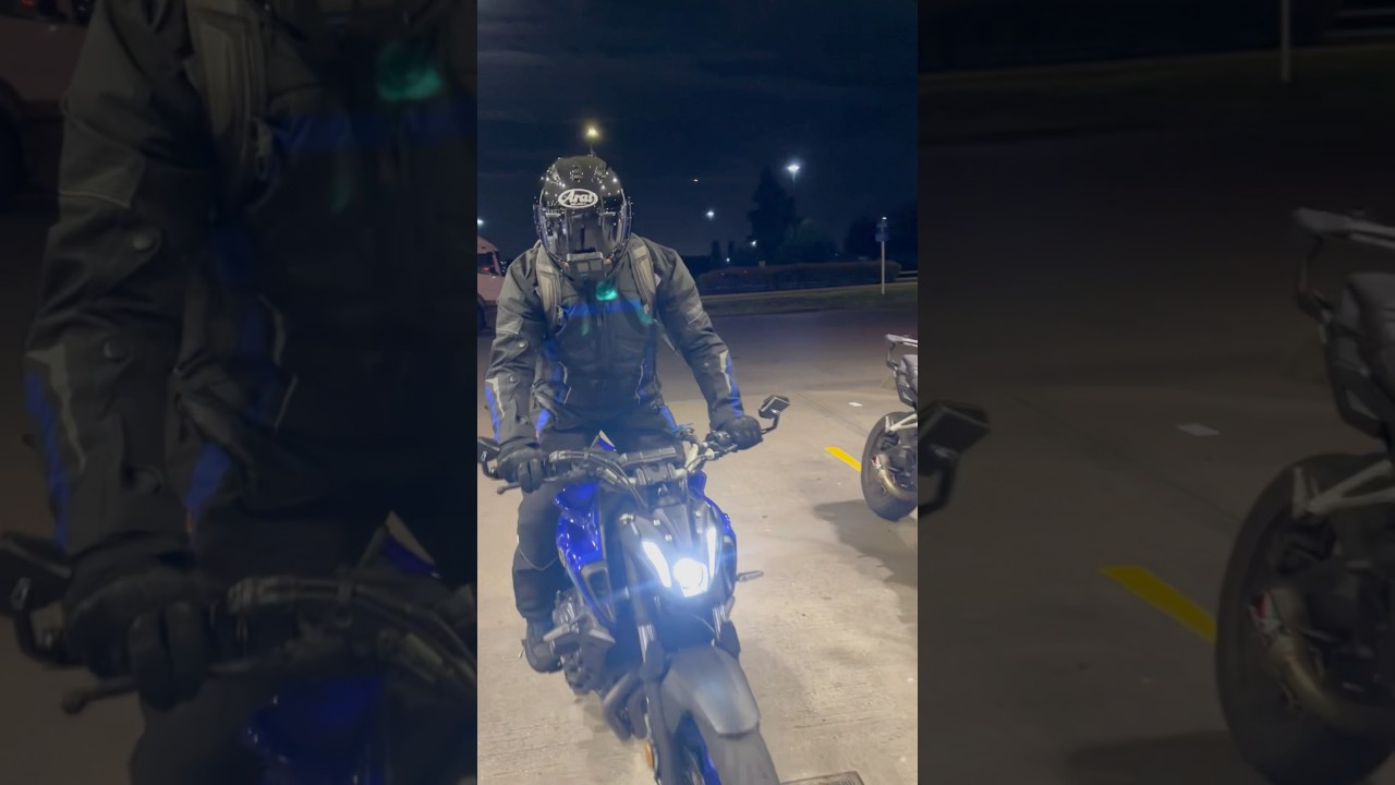Yamaha MT-07 Sound Aggressive Black Widow Downshift Comedy💥💨 