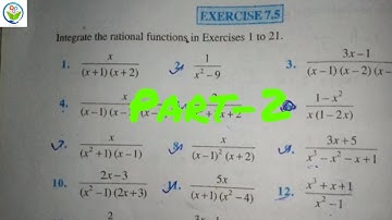 Integration class 12 partial fraction method Ex:7.5 NCERT.