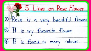 5 lines on rose flower in English | 5 lines essay on rose flower | Rose essay in english screenshot 2