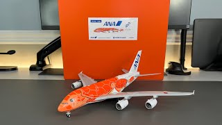 JC Wings 1:200 ANA Airlines Airbus A380 Flying Honu Ka La (Orange) Livery Unboxing