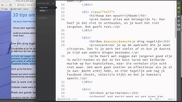 layout met CSS stap 6: elementen naast elkaar