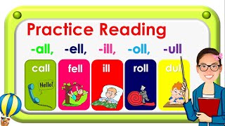 Practice Reading Words that end with -all/-ell-/-ill/-oll/-ull   with  Teacher Ana Online Learning