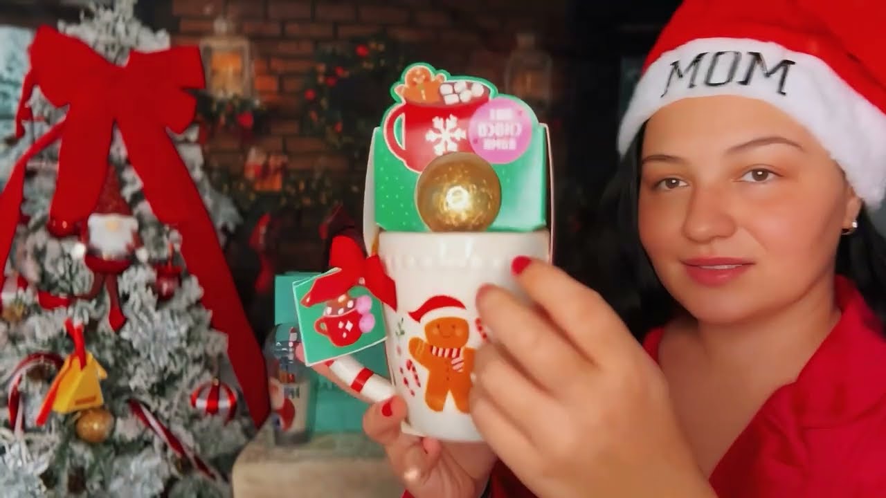 Asmr in Romana - Iti prepar ciocolata caldă/Deschidem cadoul de Crăciun 🎅🎄❄️🎁#asmr #asmrsounds