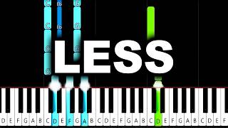 Olivia Rodrigo - less - Piano Tutorial