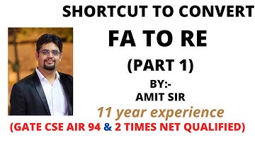 SHORTCUT TO CONVERT FA TO RE PART 1