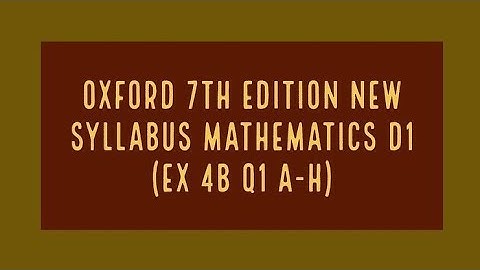 Basic Algebra and Algebraic Manipulation Ex 4b Q1 NSM 1 (D1)| Study Room