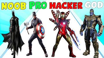 NOOB vs PRO vs HACKER vs GOD in Superhero Fall - Giant Master