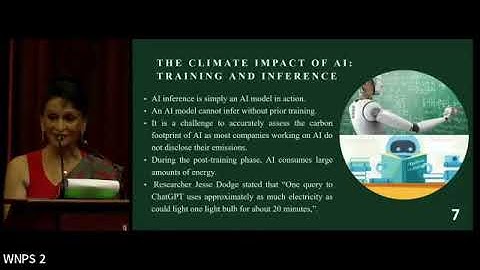 WNPS Monthly Lecture: Climate Change and AI - How Sustainable is AI?