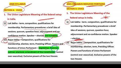 History & Civics Reduced Portions | ICSE syllabus | Class 10 | New Reduced Syllabus 2020 - 21