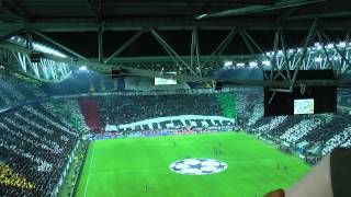 Coreografia Formazioni Inno Juventus Bayern Monaco Champions League Juventus Stadium Torino