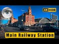 Prague Main Railway Station, Wenceslas Square, Czech Republik 4K HDR Walking ASMR