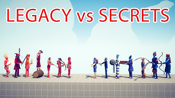 LEGACY Team vs SECRETS Team - Totally Accurate Battle Simulator TABS