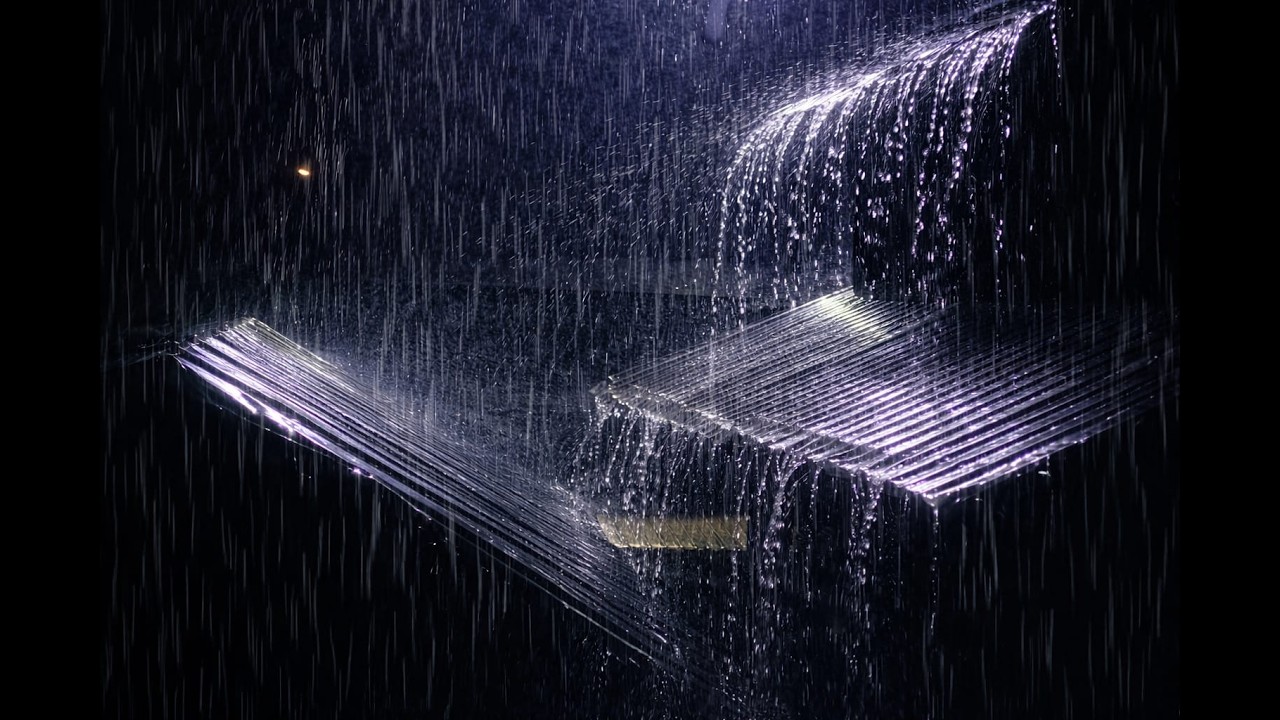 Steady Heavy Rain on Rooftop 🌧️ Calm Dark Ambience for Rest & Stress Relief