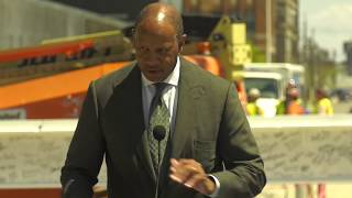 Henry Ford Detroit Pistons Performance Center Beam Raising