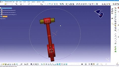 Assembly of connecting rod and pin #catiav5tutorial #design#mechanicaldesign #part7#engine assembly 