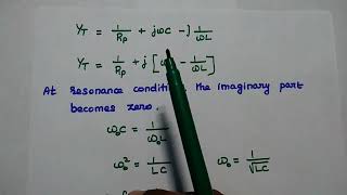 Parallel Resonant Circuit - Derivation of Resonant Frequency and Q Factor