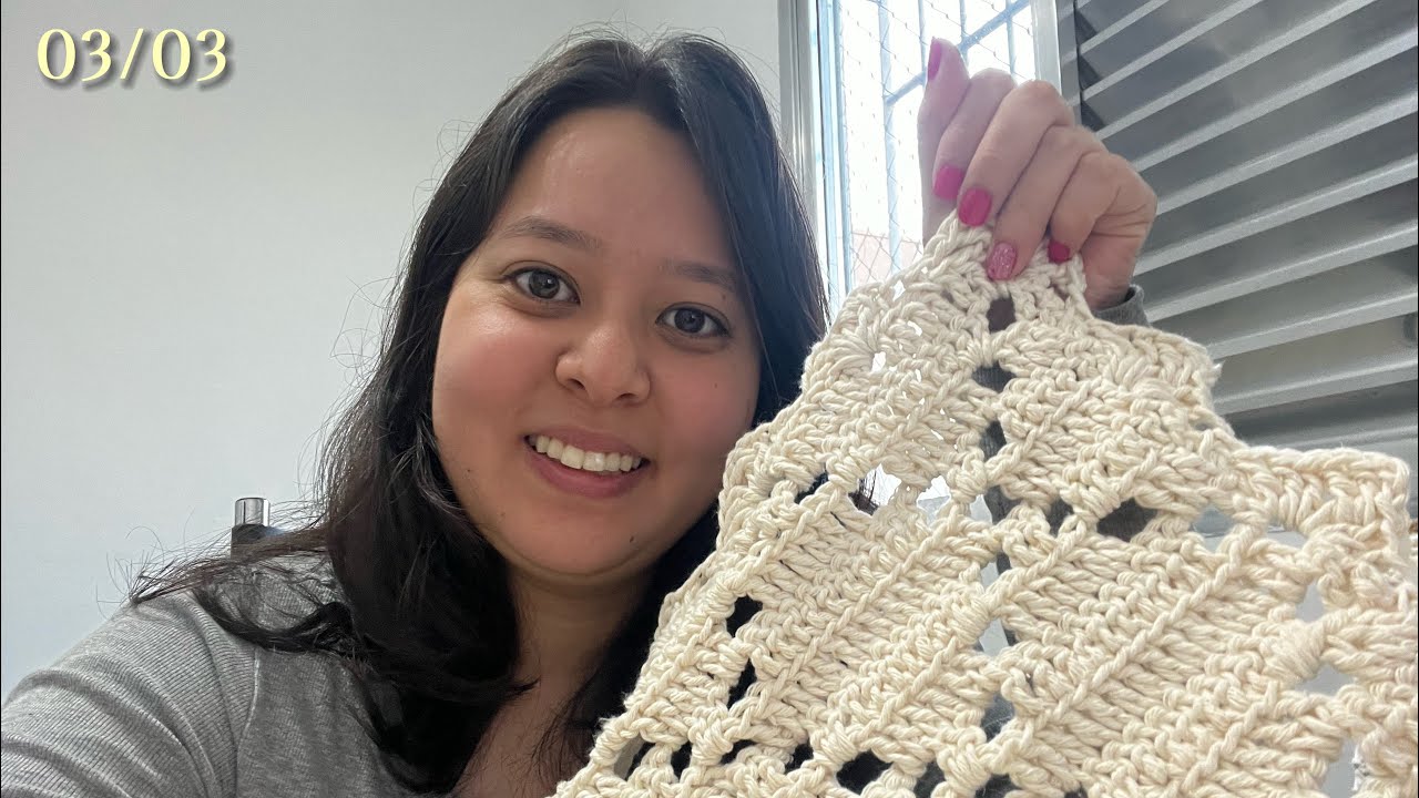 Fiz hidratação no cabelo | Terminei meu tapete de crochê | 043