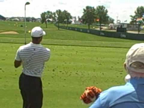Tiger Woods Practicing at Hazeltine