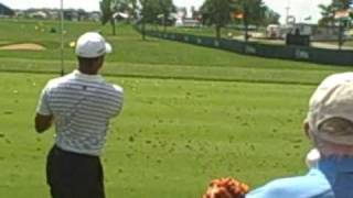 Tiger Woods Practicing at Hazeltine