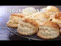 ヨーグルトスコーン【卵無し】+生クリームと牛乳の比較//How to make Yogurt Scones【NO Egg】+Comparison of Heavy cream and Milk