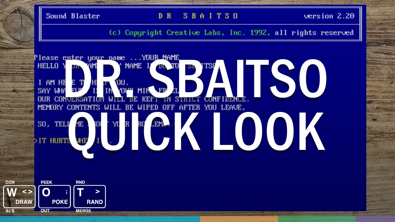 text to speech program dr. sbaitso